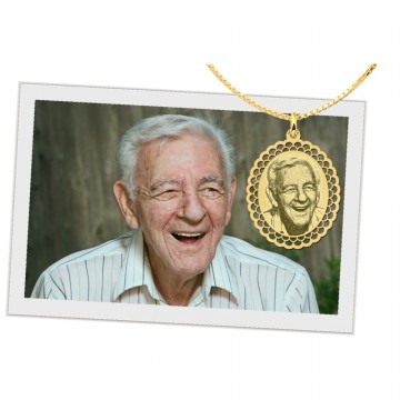 1 foto hanger ovaal met sierrand goud