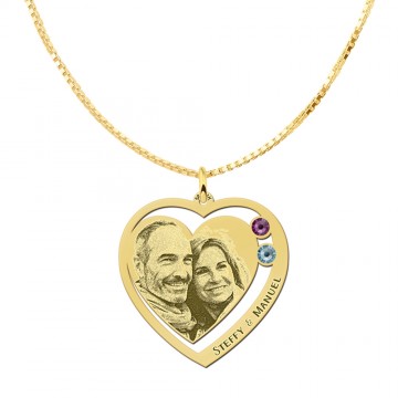 1 fotosieraad relatie goud met twee swarovski kristallen