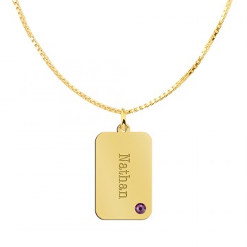 1 geboortesteen hanger van goud