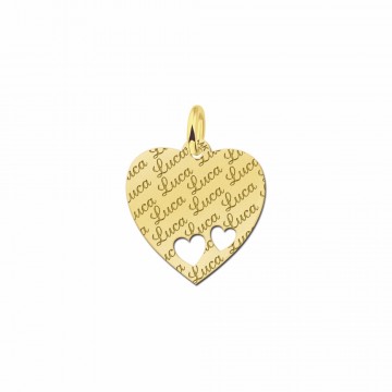 1 goud hart met naamgravure