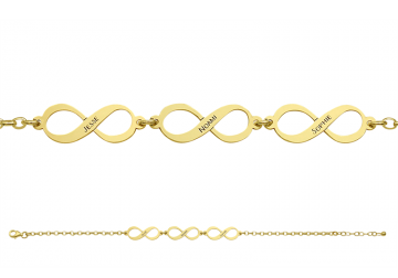 1 gouden armband infinity 3 namen