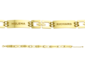 1 gouden armband schakels rechthoek