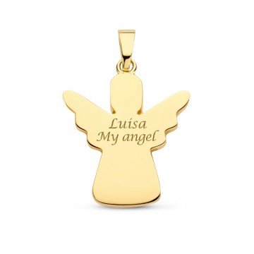 1 gouden ashanger in vorm van een engel