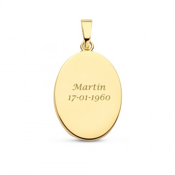 1 gouden ashanger ovaal