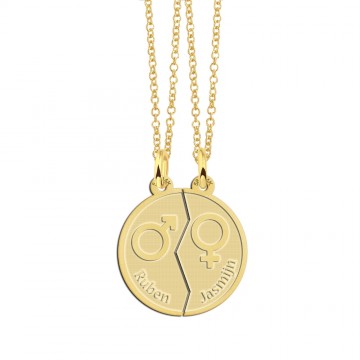 1 gouden breekhanger man vrouw