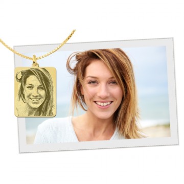 1 gouden dogtag sieraad met foto