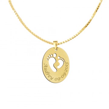 1 gouden geboorte sieraad voetjes
