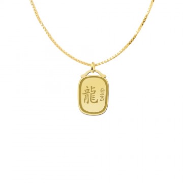 1 gouden hanger chinees sterrenbeeld draak