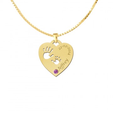 1 gouden hanger met geboortesteen