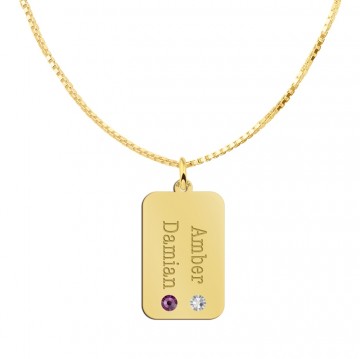 1 gouden hanger met geboortestenen