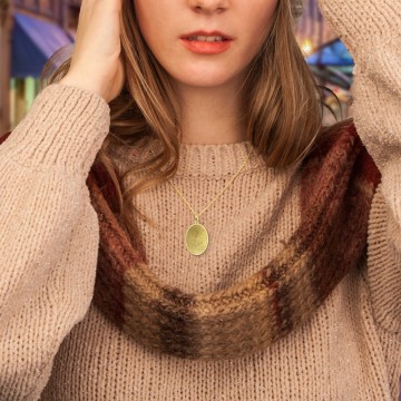 1 gouden hanger met vingerafdruk ovaal