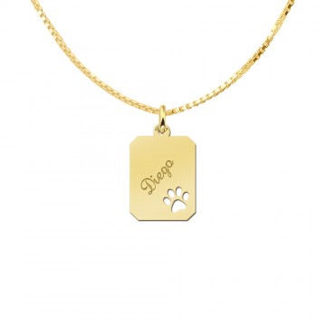 1 gouden hanger recht met pootje