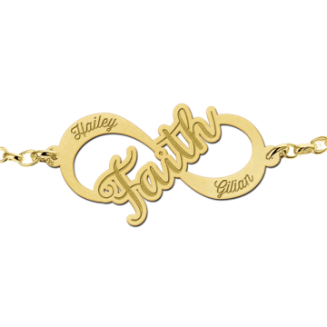 1 gouden infinity armband faith