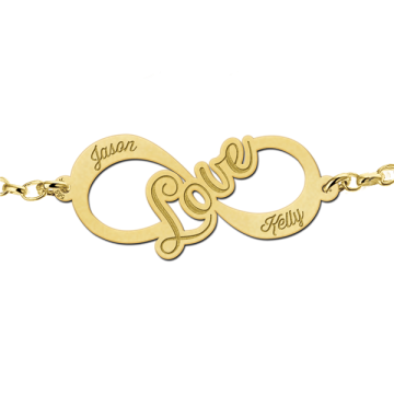 1 gouden infinity armband love