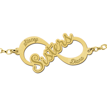1 gouden infinity armband sisters