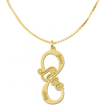 1 gouden infinity hanger love