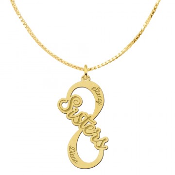 1 gouden infinity hanger sister