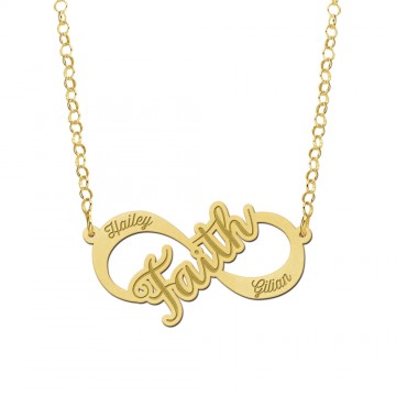 1 gouden infinity ketting faith