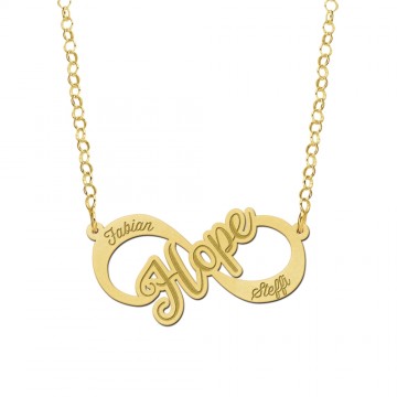 1 gouden infinity ketting hope