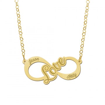 1 gouden infinity ketting love