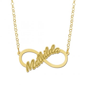 1 gouden infinity ketting met geschreven naam