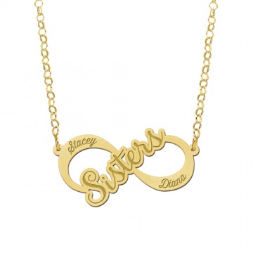 1 gouden infinity ketting sisters