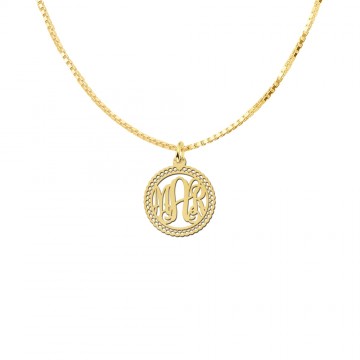 1 gouden initiaal hanger monogram
