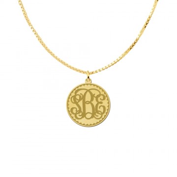 1 gouden initialen hanger gravure