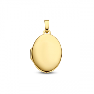 1 gouden medaillon ovaaltje met gravure