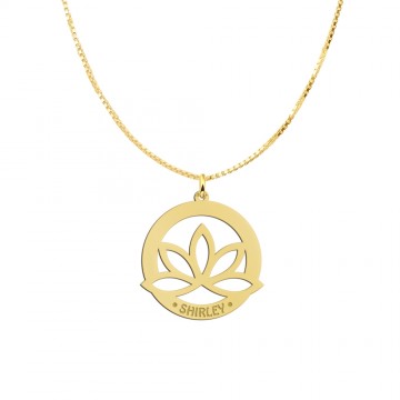 1 gouden naamhanger lotus