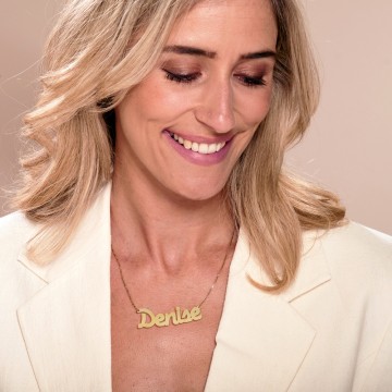 1 gouden naamketting model denise