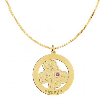 1 gouden stamboom met geboortesteen
