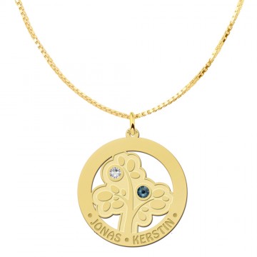 1 gouden stamboom met geboortestenen