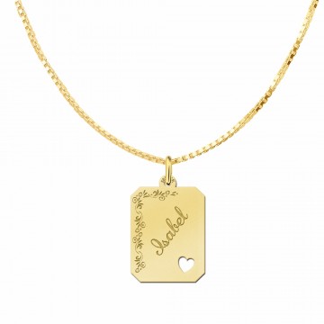 1 hanger in goud met hartje