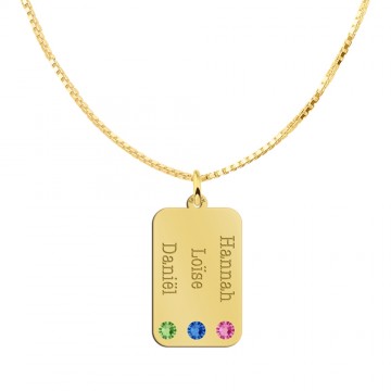 1 hanger van goud met geboorte steen