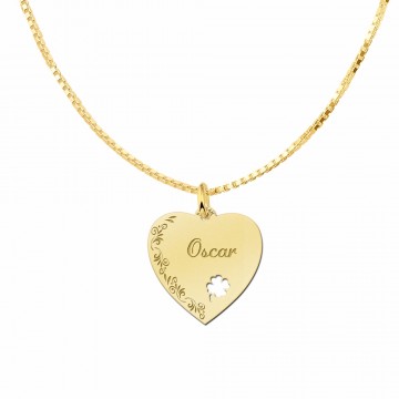 1 hart sieraden met bloemrand