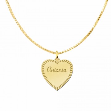 1 hartje voor ketting met rand