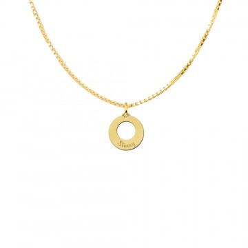 1 kleine gouden hanger met naam