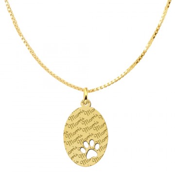 1 naam graveren in hondenpoot naamplaatje van goud large