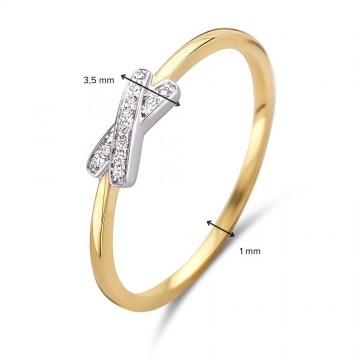 1 ring bicolor briljant 0 04 crt 30818 nl g