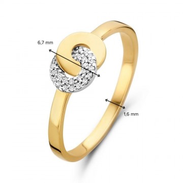 1 ring bicolor briljant 0 06 crt 28460 nl g