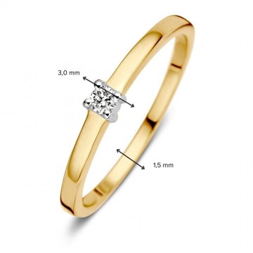 1 ring bicolor briljant 0 06 crt 28838 nl g