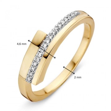 1 ring bicolor briljant 0 08 crt 28178 nl g