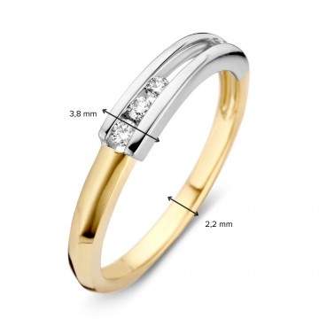 1 ring bicolor briljant 0 08 crt 31181 nl g