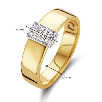 1 ring bicolor briljant 0 11 crt 30814 nl g