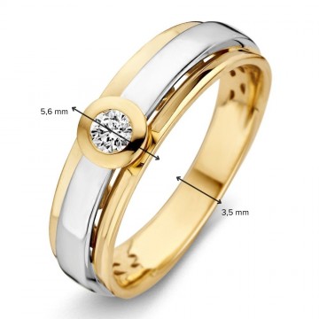 1 ring bicolor briljant 0 11 crt 31220 nl g