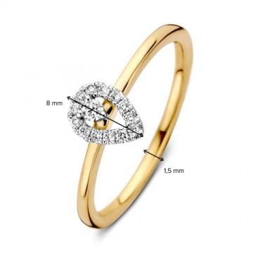 1 ring bicolor briljant 0 12 crt 30374 nl g