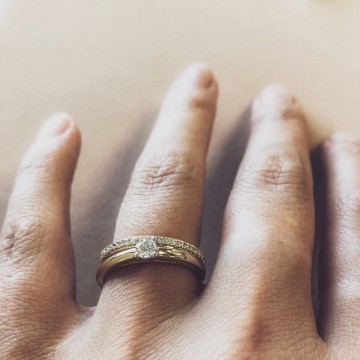 1 ring bicolor briljant 0 19 crt 20952 nl g