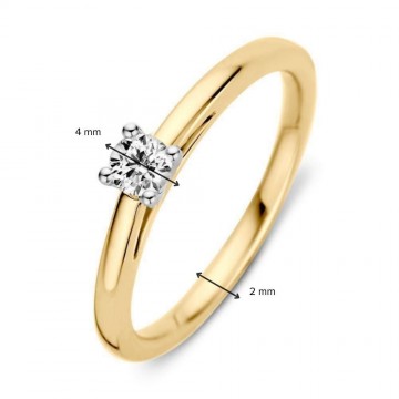 1 ring bicolor briljant 0 19 crt 28797 nl g