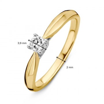 1 ring bicolor briljant 0 19 crt 30713 nl g